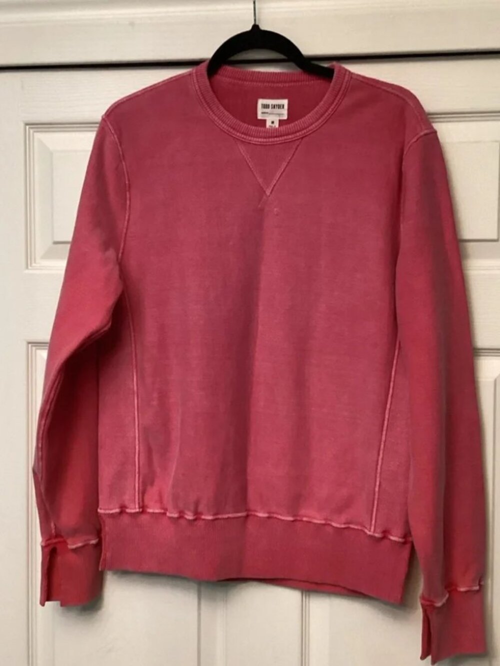 Todd Snyder Garment Dyed Faded Red Sweatshirt